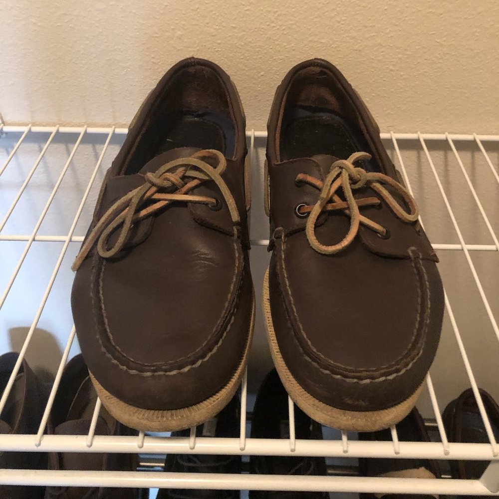 Men's Authentic Original A/O Boat Shoe (Brown/Whit